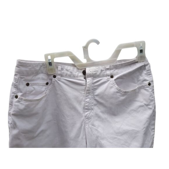 TALBOTS Petites Size 10 Stretch White Capris - Picture 3 of 4
